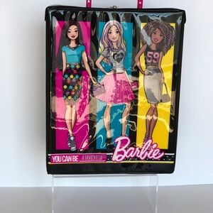 Barbie Fashionista Barbie Doll Clothing Storage Carrying Case with Pink Handle